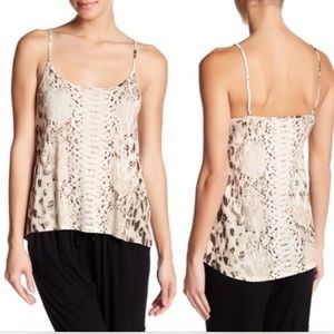 NWT Haute Hippie Snakeskin Print Tank Top Size XS